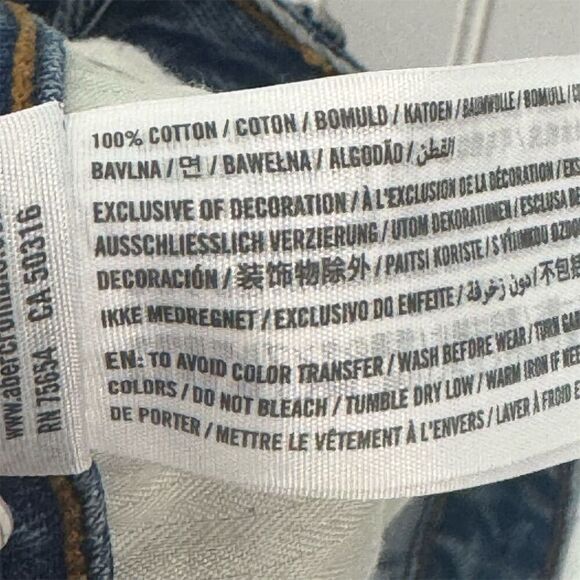 Abercrombie Annie High Rise Denim Shorts 30/10 Frayed Hem Vintage Y2K coastal - Picture 5 of 5